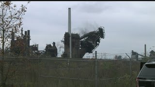 Last blast furnace in Warren torn down after 96 years [upl. by Danaher733]