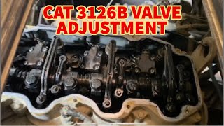 Caterpillar 3126B Valve Adjustment [upl. by Quill757]