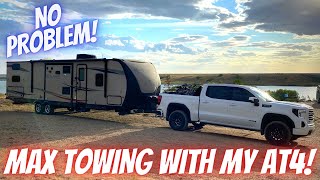 2021 GMC Sierra AT4 Max Towing Capacity Review and Impressions [upl. by Mireille946]