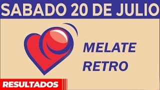 Sorteo Melate Retro del Sábado 20 de Julio del 2024 [upl. by Otto401]