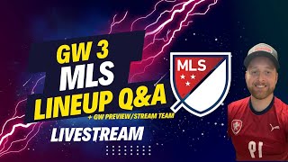 Sorare GW 3  MLS QampA  GW Preview [upl. by Nekial]