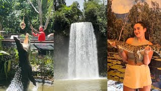 Cairns vlog feeding Crocodiles waterfall tour amp seeing a snake  CHARLIE BESANT [upl. by Aldridge]