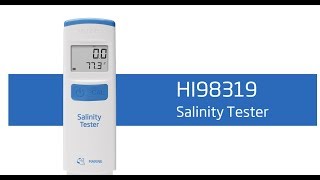 How To Set Up and Calibrate the HI98319 Salinity Tester [upl. by Aimaj]