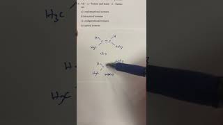 cis2butene and trans2butene  what type of isomers [upl. by Puett354]