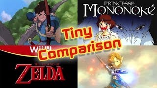 ZELDA BOTW VS Princess Mononoke  WiiU Comparison Breath of the Wild VS Ghibli [upl. by Atnuahsal]