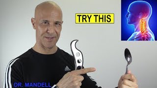 🥄 TURN A SPOON INTO A MEDICAL MYOFASCIAL TOOL TO FIX YOUR NECK PAIN  Discovered by Dr Mandell [upl. by Girardi]