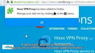 Hoxx VPN How to install on Firefox [upl. by Cynthea95]