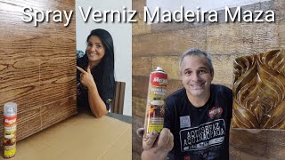 AGORA SEUS EFEITO MADEIRA EM GESSO E ARGAMASSA TA FÁCIL  VERNIZ SPRAY MAZA PARA MADEIRA E EFEITOS [upl. by Nailluj]