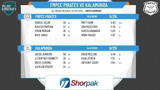 West Australian Suburban Turf Cricket Assoc  1st Grade  Rd10  FMPCC Pirates v Kalamunda  Day 2 [upl. by Coucher699]