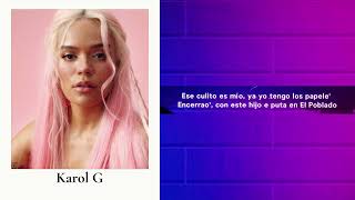 Karol G  Poblado  Remix Lyrics [upl. by Nireil]