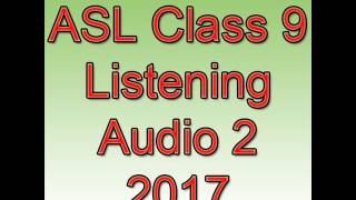 CBSE Assessment of Speaking and Listening ASL 2017 for Class 9 Listening Test Audio Script 2 [upl. by Azarcon]