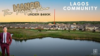 The Perfect Home in Manor under 500K  Lagos  2529 SF  4 Beds  Greenbelt  Pond  Solar [upl. by Lanford]