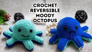 How to CROCHET Moody Octopus  Reversible  December 10th of the Advent Calendar MCAL [upl. by Cary]