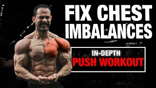 HOW TO FIX CHEST IMBALANCES  FULL PUSH WORKOUT [upl. by Howlan705]