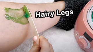 Waxing Legs at Home  QUICK and EASY [upl. by Ayekehs]