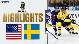 USA vs Sweden FULL HIGHLIGHTS  2024 World Junior Championship Gold Medal Game [upl. by Yentnuoc]