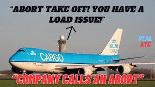 KLM 282 Rejected takeoff on dispatch instruction atc aviation [upl. by Eloken89]