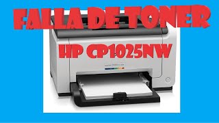 Falla de toner en HP CP1025 [upl. by Suiraj741]