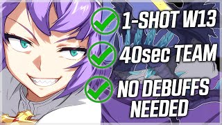 1SHOT WYVERN 13 with CLARISSA 40sec TEAM NO DEBUFFS NEEDED  Epic Seven [upl. by Allison]