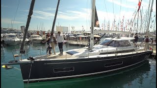 Amel 50 Guided Tour Video English at the Cannes Yachting Festival 2017 [upl. by Ibmat739]