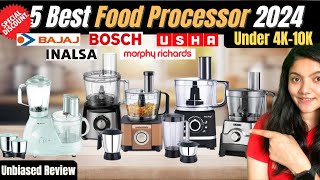 5 Best Food Processor in India 2024  Bajaj  Usha  Morphy Richards  Bosch  Inalsa Food Processor [upl. by Fennie]