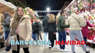 Barcelona Navidad 🎄 Feria de Santa Lucía 🎅 Barcelona 2023 España 4K [upl. by Zoes]