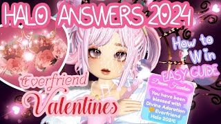 ALL NEW HALO ANSWERS To WIN 2024 EVERFRIEND VALENTINES HALO 💛Royale High Fountain Answers Guide [upl. by Stahl698]