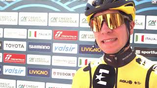 Cian Uijtdebroeks  Interview at the start  Stage 5  TirrenoAdriatico 2024 [upl. by Alyt864]