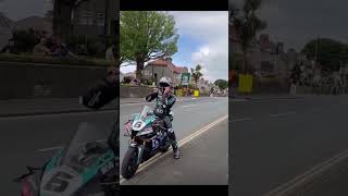 Michael Dunlops HelmetVisor Issue at the 2024 Superbike TT [upl. by Ydne]