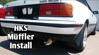 1988 Celica GT HKS Muffler Install [upl. by Marijane993]