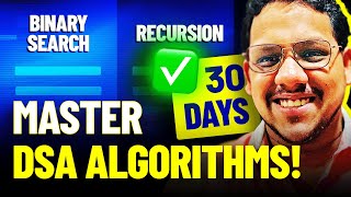 JUST 30 DAYS Roadmap TO MASTER DSA ALGORITHMS 🔥🔥  Data Structures And Algorithms  Parikh Jain [upl. by Ynetsed]