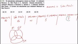 QUESTÃO UFBA  CONJUNTOS PROBLEMA ENVOLVENDO 3 DIAGRAMAS [upl. by Aloivaf]