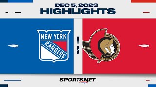 NHL Highlights  Rangers vs Senators  December 5 2023 [upl. by Lauder]