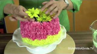 How to Make a Floral Cake A Floral Arranging Favorite [upl. by Dremann115]