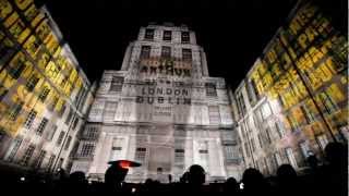 Guinness Arthurs Day VideoMapping Projection at Senate House [upl. by Gotthard]