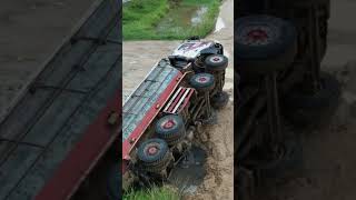 Hyundai Truck slide into canal [upl. by Aztiley813]