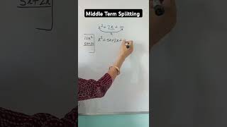 Middle Term Splitting 👍📚 mathematics maths mathstricks [upl. by Philbo]