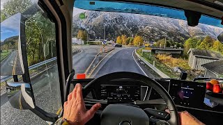 Mosjøen Mo I Rana in 4K60 HDR POV Truck Driving Norway Volvo FH540 [upl. by Arymat]