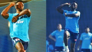 Kagiso Rabada Fast Bowling action shorts cricket sports [upl. by Asirrak]