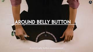 Around Belly Button Measurement How to Measure Around Belly Button of Women Kurta [upl. by Jilli]