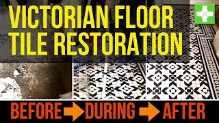 Victorian Floor Tile Restoration  Tile Doctor Victorian Floor Restoration in North London [upl. by Gnel]