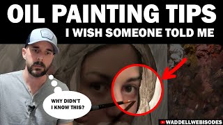 BEST WAYS to use OIL PAINT Useful Painting TIPS [upl. by Nehtanoj]