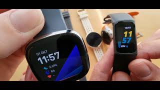 Fitbit Charge 5 180 VS Fitbit Sense 270 COMPARISON Review Same Sensors and Lower price 🙌 [upl. by Oelgnaed]