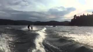 Lake Arrowhead Water Ski amp Sport Club Pee Wee Double Race 2015 [upl. by Joiner590]