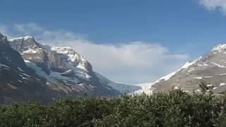 Athabasca Glacier 1843 Marker in Jasper National Park Alberta Canada Panoramic View [upl. by Baler502]