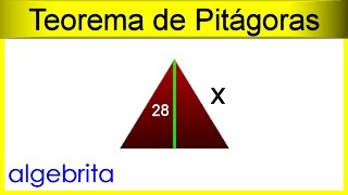 Hallar el lado de un triángulo equilátero si conocemos su altura Teorema de Pitágoras 391 [upl. by Flossi]