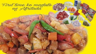 Pork Afritada using Mama Sitas MenudoAfritada Mix  First Try  Vlog 8  Eidle Tan [upl. by Roana657]