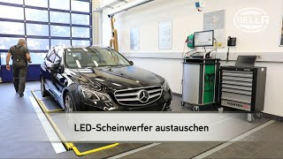 Austausch eines LEDScheinwerfers  MercedesBenz EKlasse W212 [upl. by Yrrah]