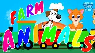 Learn Farm Animals amp Sounds  Farm Animal Names for Kids  Educational Nursery Videos for Children [upl. by Yakcm]