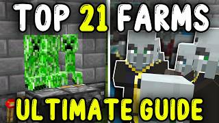 21 BEST FARMS In Minecraft Bedrock 121 Ultimate Guide 2024 [upl. by Noryv626]